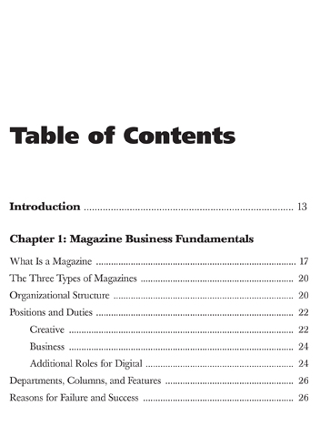Table of Contents - Page 1